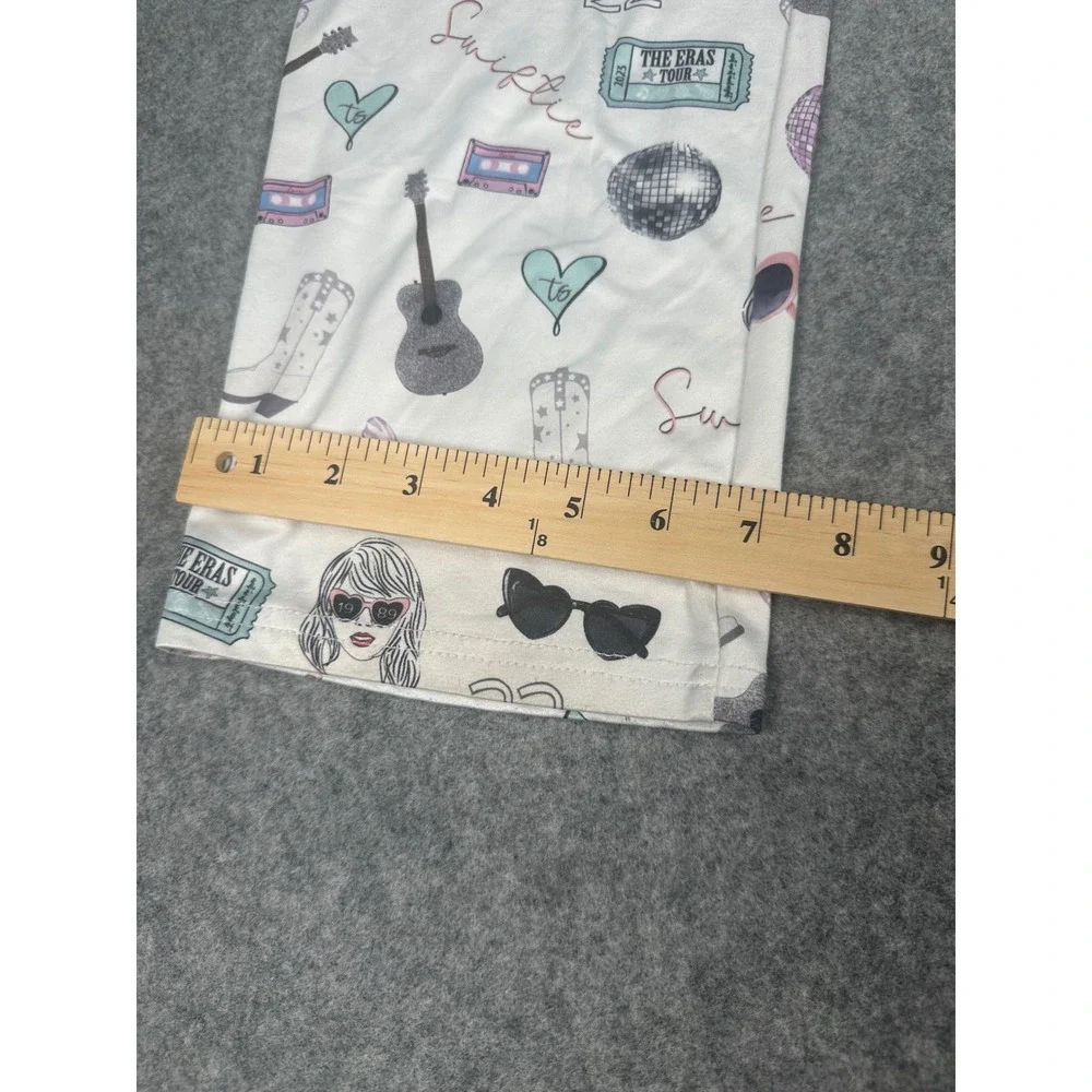 Swiftie Eras‎ Tour Pajama Pants Women Small Disco Boot Guitar Butterfly Print